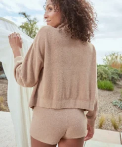 SPIRITUAL GANGSTER Melody Zip Up Funnel Neck Sweater