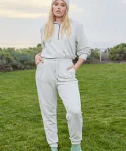 SPIRITUAL GANGSTER Quarter Zip Jumpsuit Dresses, Rompers & Jumpsuits