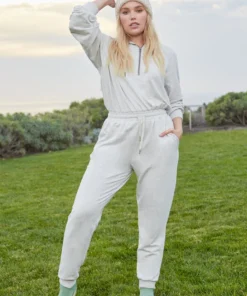 SPIRITUAL GANGSTER Quarter Zip Jumpsuit Dresses, Rompers & Jumpsuits