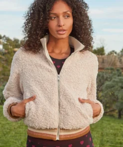 SPIRITUAL GANGSTER Tops Sherpa Stripe Bomber Jacket