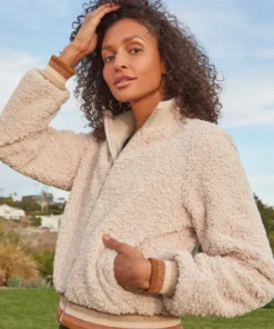 SPIRITUAL GANGSTER Tops Sherpa Stripe Bomber Jacket