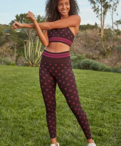 SPIRITUAL GANGSTER Jacquard Love Sculpt Seamless Legging