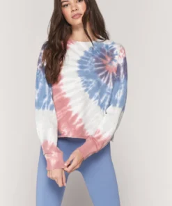 SPIRITUAL GANGSTER Tops Tie Dye Mazzy Sweatshirt