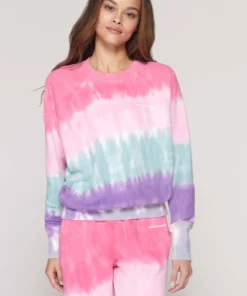 SPIRITUAL GANGSTER Tie Dye Bridget Raglan Sweatshirt