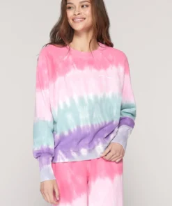 SPIRITUAL GANGSTER Tie Dye Bridget Raglan Sweatshirt