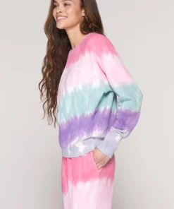 SPIRITUAL GANGSTER Tie Dye Bridget Raglan Sweatshirt
