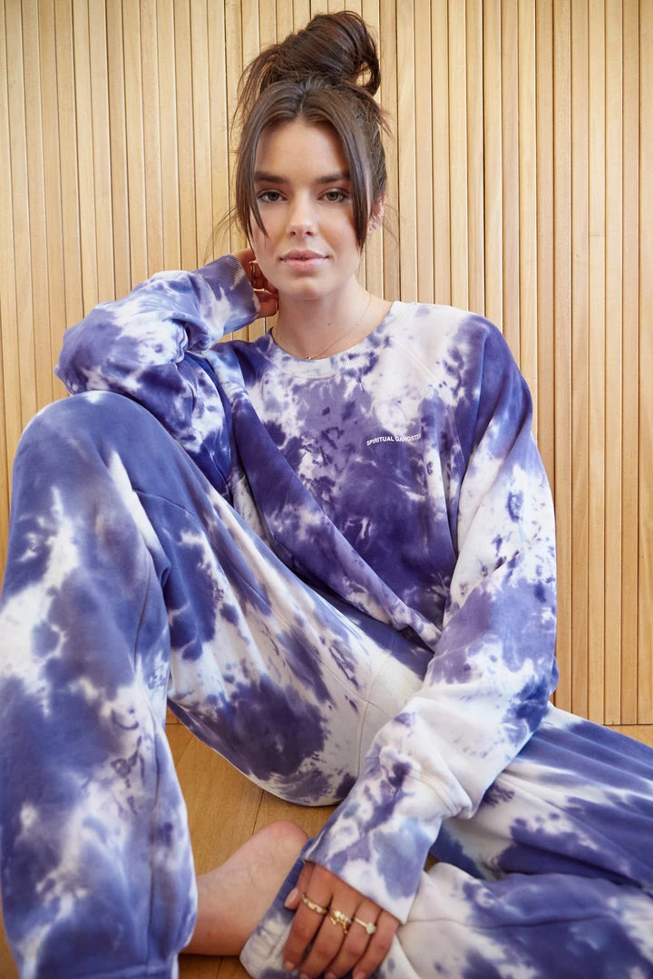 SPIRITUAL GANGSTER Tie Dye Bridget Raglan Sweatshirt 4 SPIRITUAL GANGSTER Tie Dye Bridget Raglan Sweatshirt