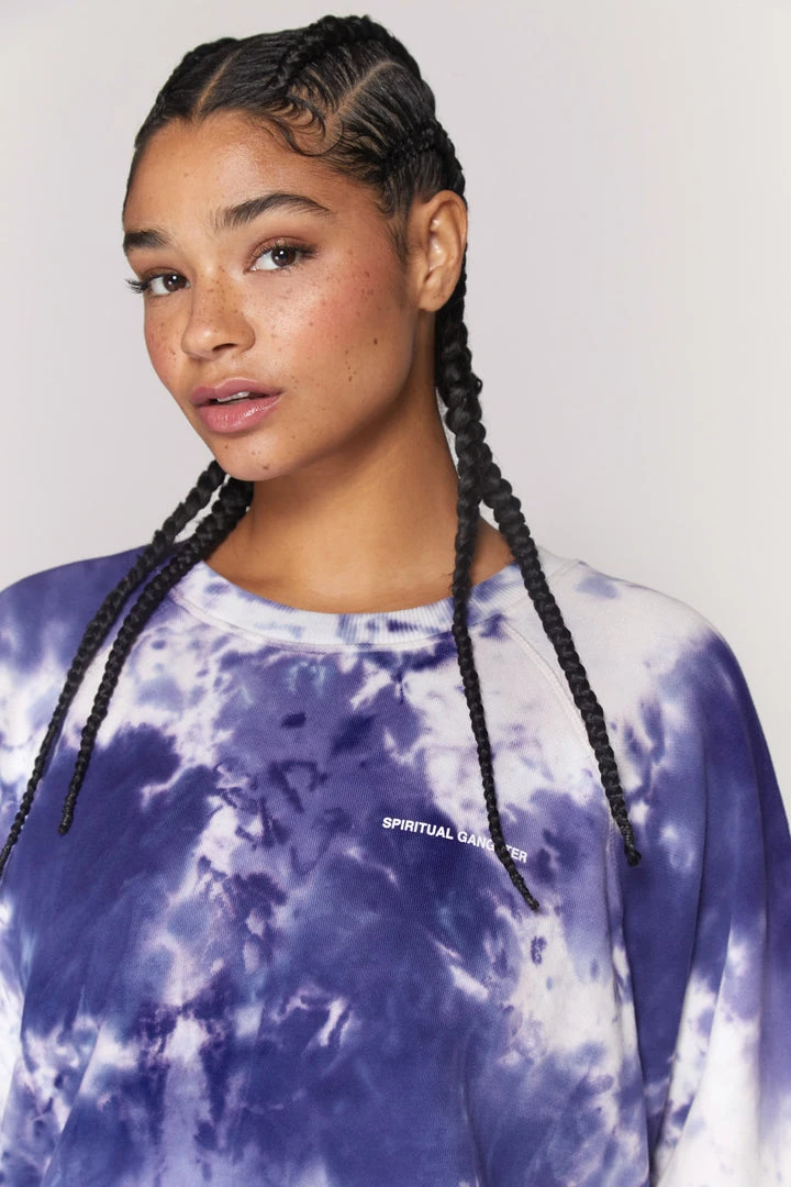 SPIRITUAL GANGSTER Tie Dye Bridget Raglan Sweatshirt 11 SPIRITUAL GANGSTER Tie Dye Bridget Raglan Sweatshirt