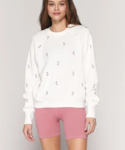 SPIRITUAL GANGSTER Tops Ditsy Bridget Raglan Sweatshirt