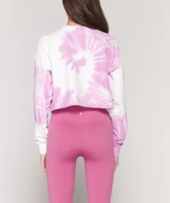 SPIRITUAL GANGSTER Tops Tie Dye Izzy Crop Sweatshirt