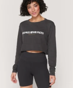 SPIRITUAL GANGSTER Love All Sunset Crop Long Sleeve Graphic Shop