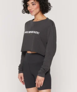 SPIRITUAL GANGSTER Love All Sunset Crop Long Sleeve Graphic Shop