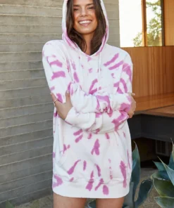 SPIRITUAL GANGSTER Tie Dye Pullover Hoodie Dress Dresses, Rompers & Jumpsuits