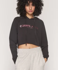 SPIRITUAL GANGSTER Graphic Shop Cosmic Luna Crop Hoodie