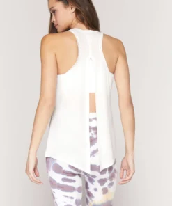 SPIRITUAL GANGSTER Stay Gold Dream Tie Back Tank Tops