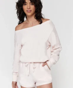 SPIRITUAL GANGSTER New Arrivals Sherpa Off Shoulder Romper