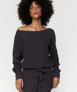 SPIRITUAL GANGSTER New Arrivals Sherpa Off Shoulder Romper