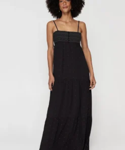 SPIRITUAL GANGSTER Dolce Embroidered Maxi Dress New Arrivals
