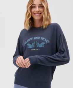 SPIRITUAL GANGSTER New Arrivals Follow Your Heart Relaxed Savasana Sweater