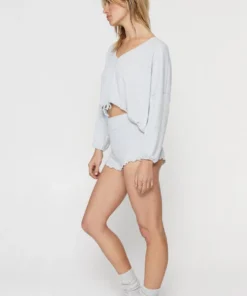 SPIRITUAL GANGSTER Ballet Rib Drawstring V Neck