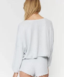 SPIRITUAL GANGSTER Ballet Rib Drawstring V Neck