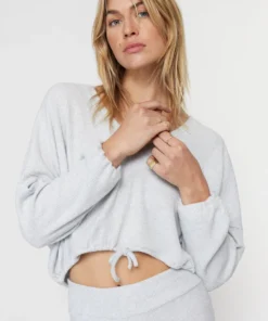 SPIRITUAL GANGSTER Ballet Rib Drawstring V Neck