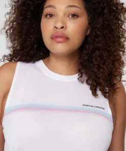 SPIRITUAL GANGSTER Stripe Active Muscle Tank