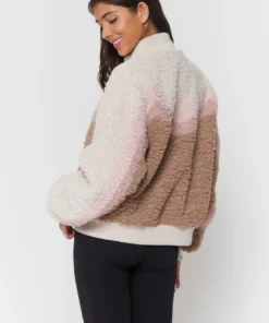 SPIRITUAL GANGSTER Sherpa Stripe Bomber Jacket Tops