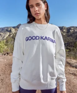 SPIRITUAL GANGSTER Tops Good Karma Relaxed Crewneck Sweatshirt