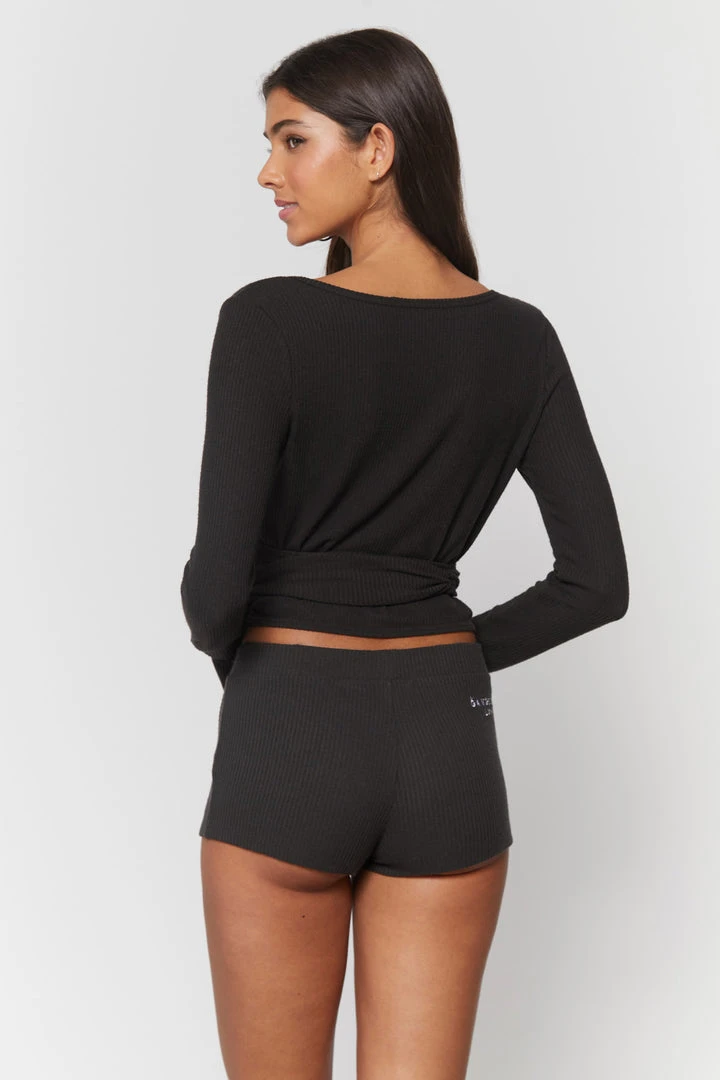 SPIRITUAL GANGSTER Travel Edit Ballet Rib Wrap Sweater 4 SPIRITUAL GANGSTER Travel Edit Ballet Rib Wrap Sweater