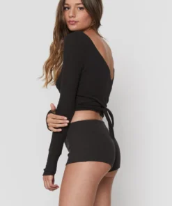 SPIRITUAL GANGSTER Travel Edit Ballet Rib Wrap Sweater 15 SPIRITUAL GANGSTER Travel Edit Ballet Rib Wrap Sweater