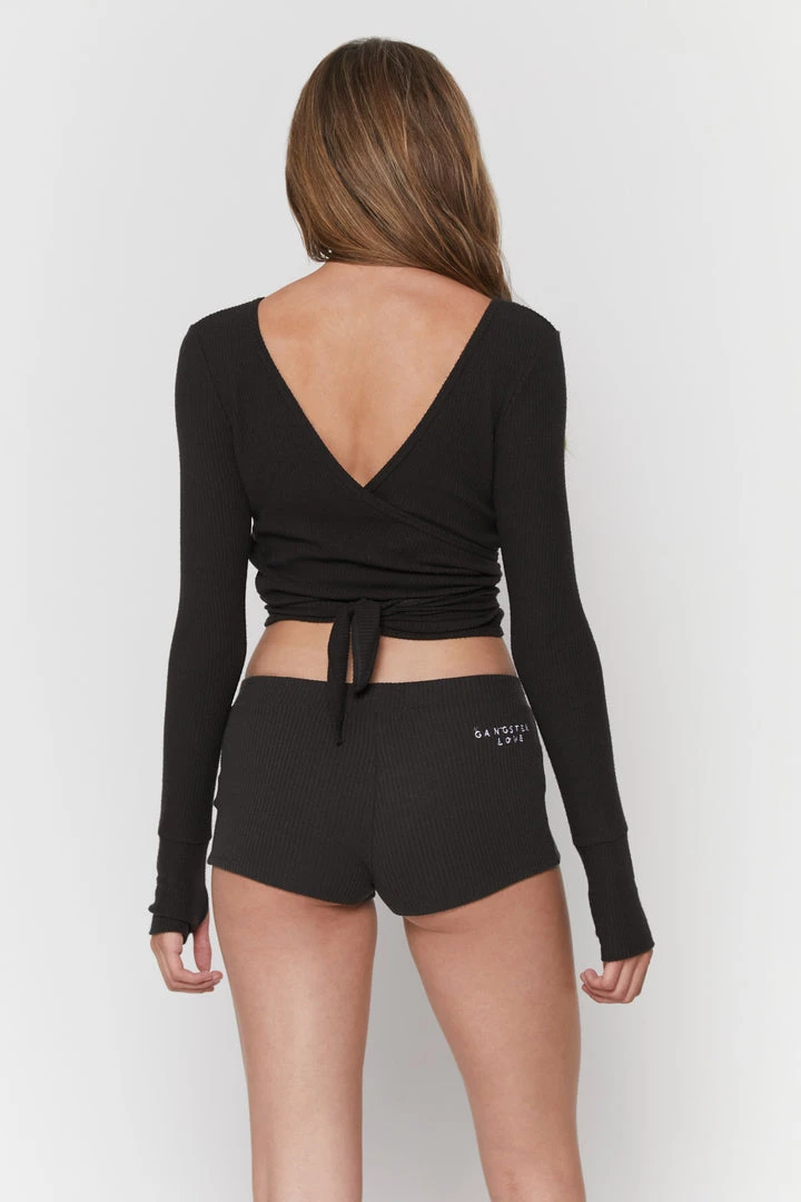 SPIRITUAL GANGSTER Travel Edit Ballet Rib Wrap Sweater 8 SPIRITUAL GANGSTER Travel Edit Ballet Rib Wrap Sweater