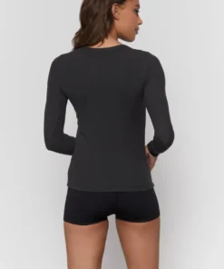 SPIRITUAL GANGSTER Lounge Rib Long Sleeve Tops