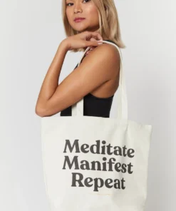 SPIRITUAL GANGSTER Meditate Canvas Tote