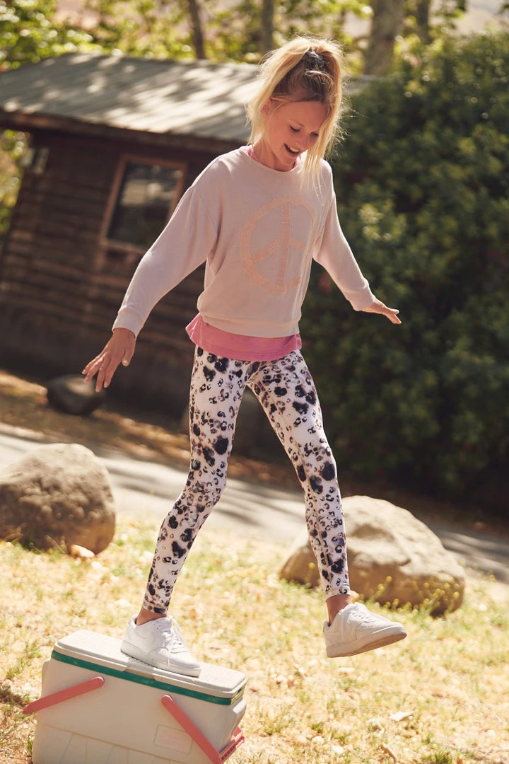 SPIRITUAL GANGSTER Girls Leopard Active Legging 3 SPIRITUAL GANGSTER Girls Leopard Active Legging