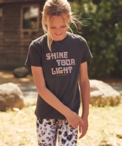 SPIRITUAL GANGSTER New Arrivals Girls Shine Your Light Classic Tee