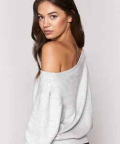 SPIRITUAL GANGSTER Vida Off Shoulder Sweatshirt Essentials Shop
