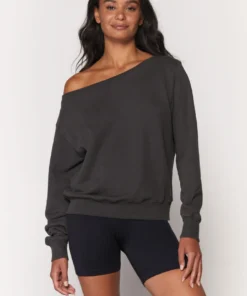 SPIRITUAL GANGSTER Essentials Shop Vida Off Shoulder Sweatshirt