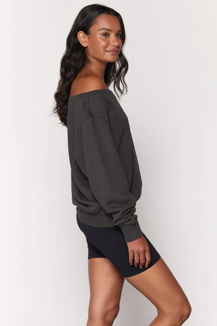 SPIRITUAL GANGSTER Essentials Shop Vida Off Shoulder Sweatshirt 5 SPIRITUAL GANGSTER Essentials Shop Vida Off Shoulder Sweatshirt