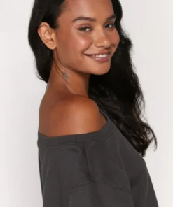 SPIRITUAL GANGSTER Essentials Shop Vida Off Shoulder Sweatshirt