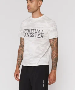 SPIRITUAL GANGSTER Camo Relaxed Crew Tee