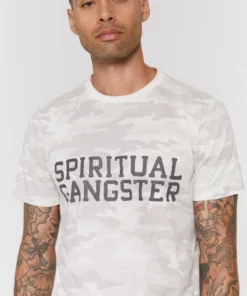 SPIRITUAL GANGSTER Camo Relaxed Crew Tee