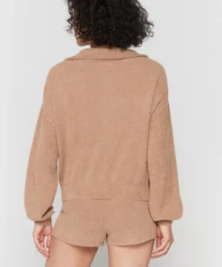 SPIRITUAL GANGSTER Melody Zip Up Funnel Neck Sweater