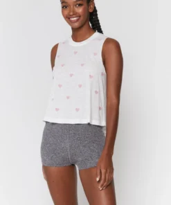 SPIRITUAL GANGSTER Hearts Crop Tank Tops