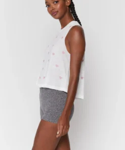 SPIRITUAL GANGSTER Hearts Crop Tank Tops