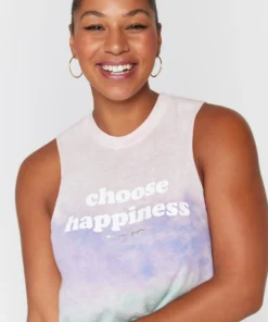 SPIRITUAL GANGSTER Graphic Shop Happiness Crop Tank