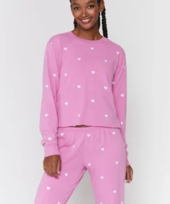 SPIRITUAL GANGSTER Heart Crop Sweatshirt Cozy Set Shop