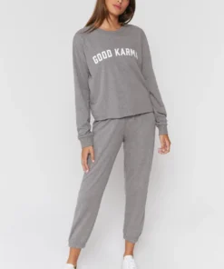 SPIRITUAL GANGSTER Graphic Shop Good Karma Perfect Terry Sweatpant