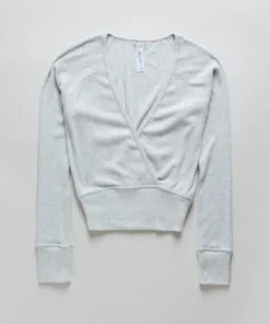 SPIRITUAL GANGSTER Best Sellers Ballet Rib Surplice Long Sleeve