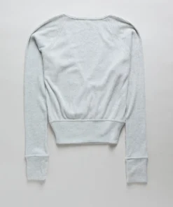 SPIRITUAL GANGSTER Best Sellers Ballet Rib Surplice Long Sleeve